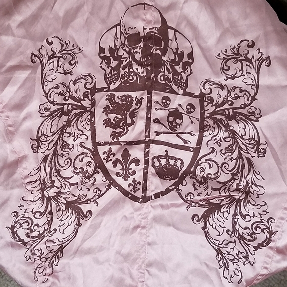 Miss Me Brown Jacket w/ Pink Lining & graphics - Picture 1 of 6